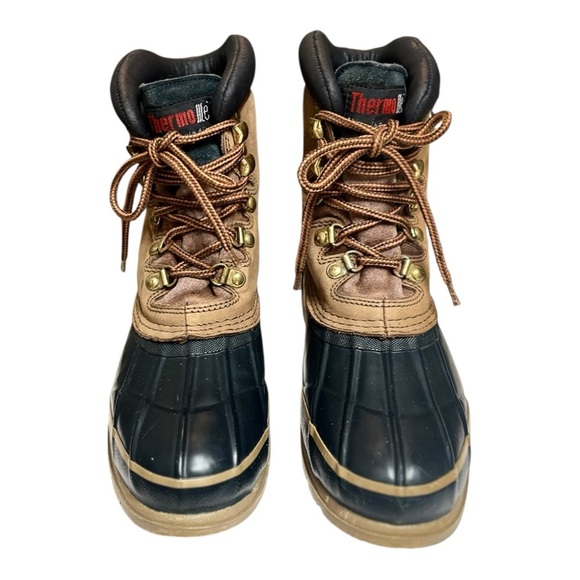 Northwest Territory Navy Blue & Tan Leather Duck Boots Mens Size 8 / Womens 9 main image 7